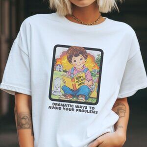 Funny 90s Nostalgia Dark Humor Graphic Tee Cute T-Shirt with Funny Saying